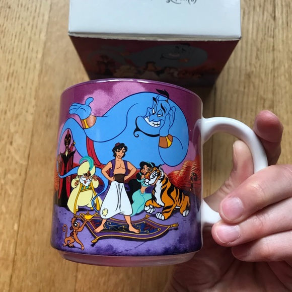 Vtg NIB Mint Walt Disney ALADDIN 1996 Ceramic Mug - Picture 6 of 8